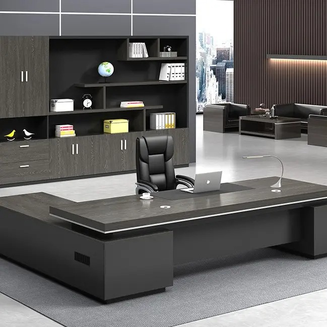 مكتب أسود فاخر مكتب مدير