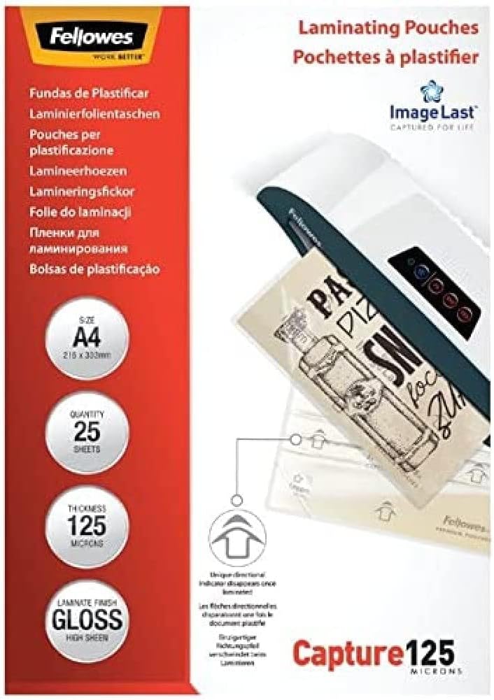 Fellowes ImageLast A4 125 Micron Laminating Pouch - (Pack of 25)