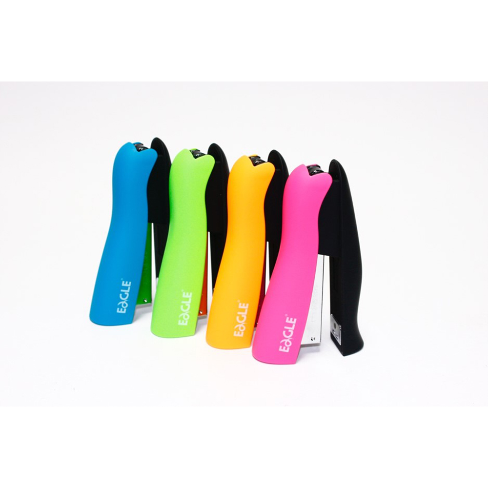 Eagle Neon Stand Up Stapler Stand-Up Plastic Full Strip Stapler 20 Sheet 24/6 S10001