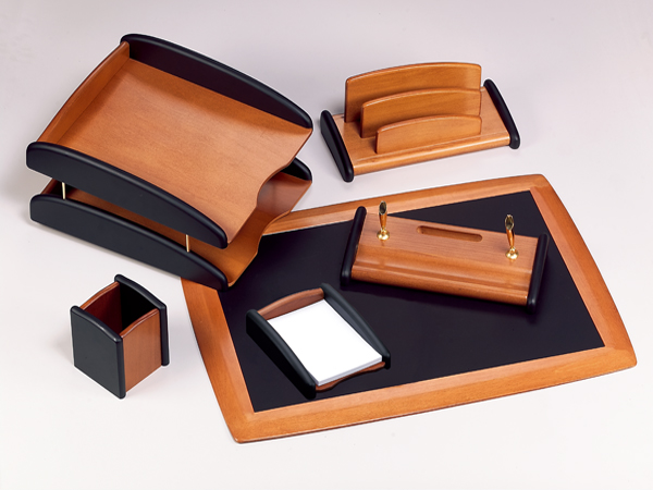 Rosewood Desk Set, 6 Pieces, Double Tray, No. S-Rs/Mf