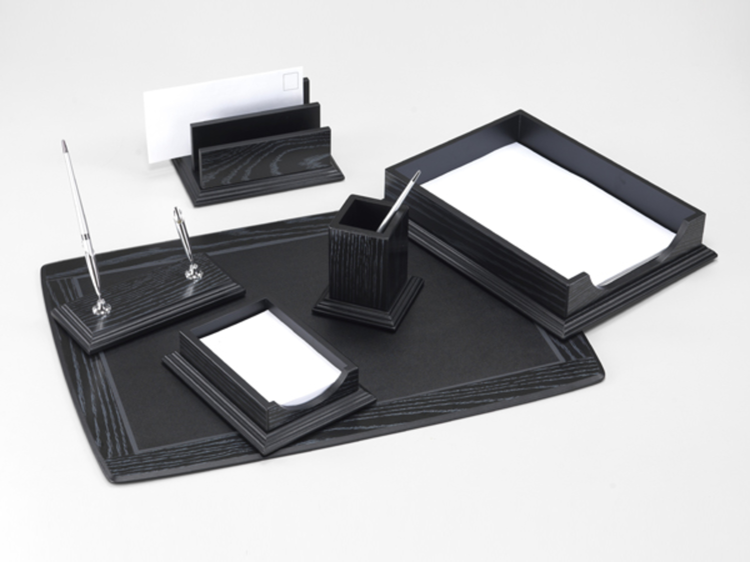 Good Sunrise 6/Piece Desk Set Single Tray Color Wood S/Fn/Dx