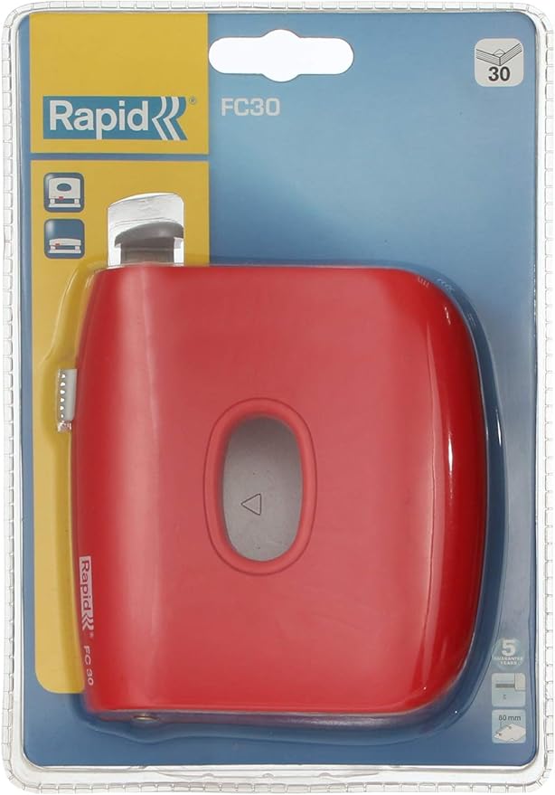 Rapid 30 Sheets Paper Puncher - Red