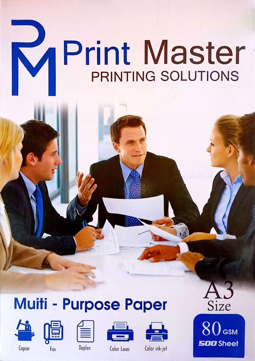 Print Master White Copy Paper 80gsm A3 / 500 Sheets
