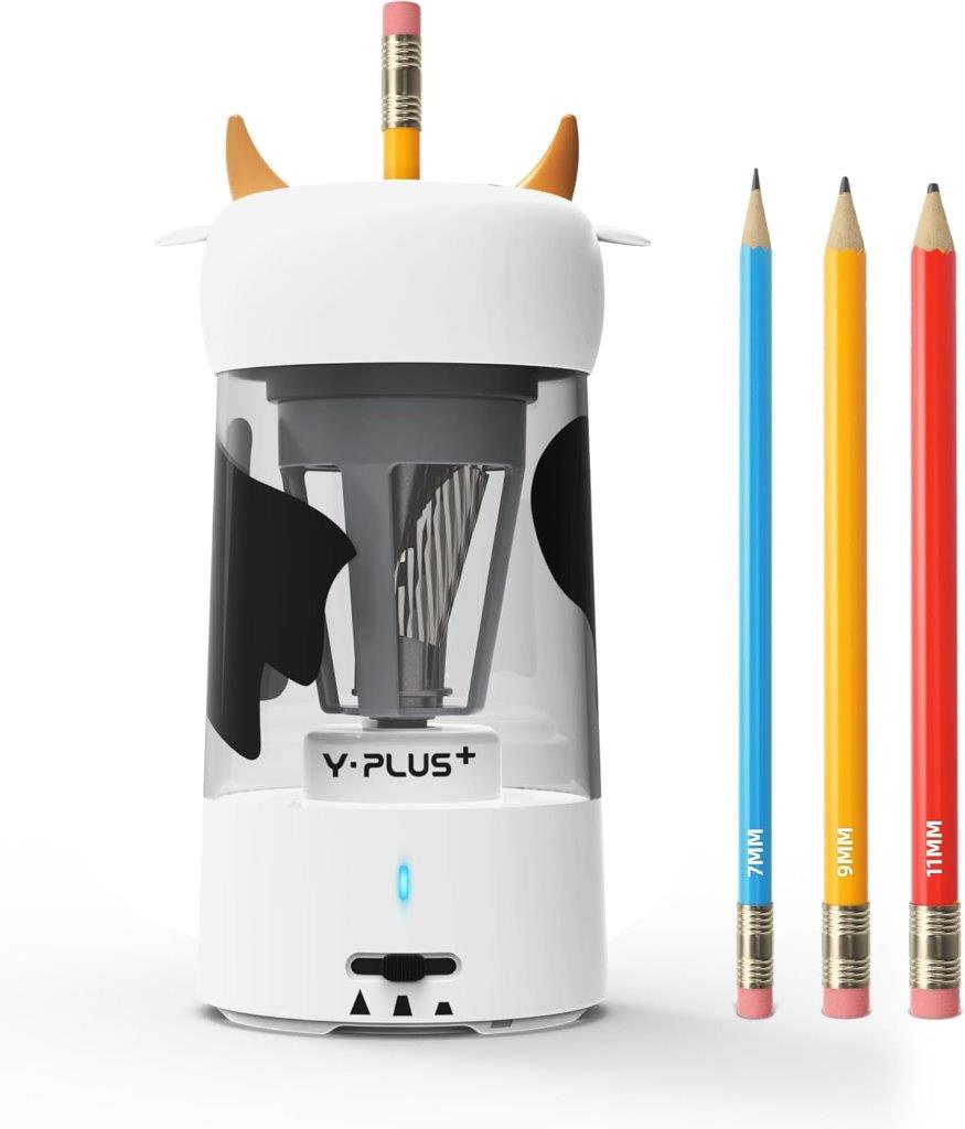 Y -Plus Electric Pencil Sharpener Peanut Cow Usb Type C No. Es230100