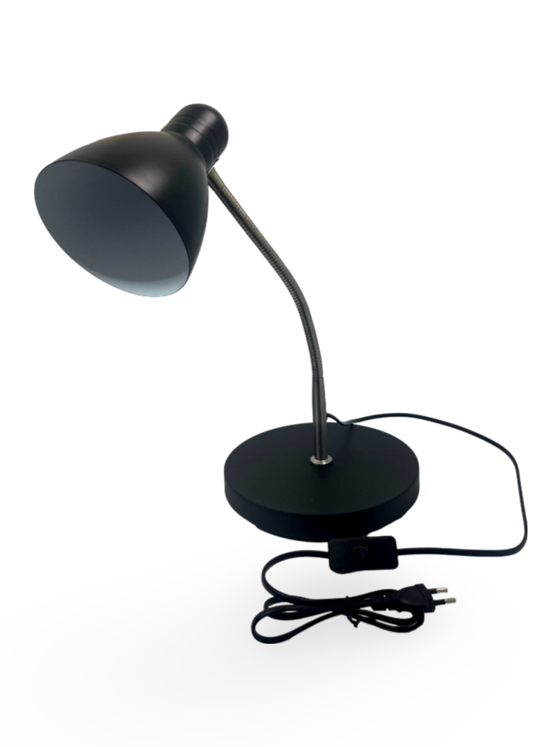 Metal Desk Lamp With Movable Base, Black, No. Lh1-13