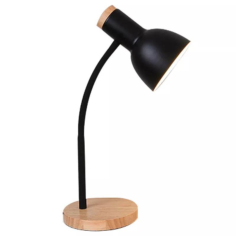 Metal Desk Lamp With Wooden Base, Color No. Lh1-18