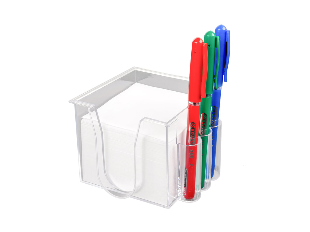 Memo Holder With Paper + Pen Holder