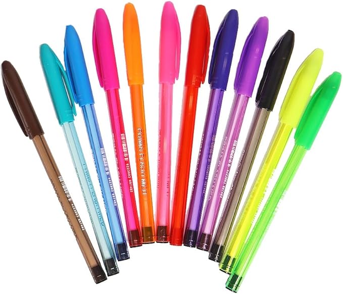 Prima Ballpoint Pen Set, 12 Colors
