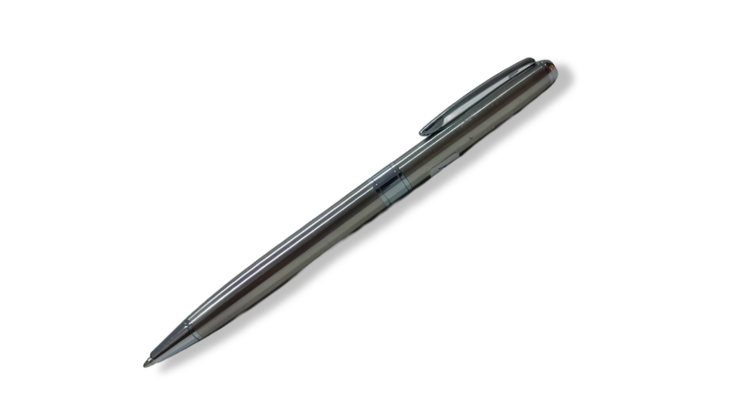 Blue Ballpoint Pen, Metal Twist, Silver Body, No. Mp 132 - 1606