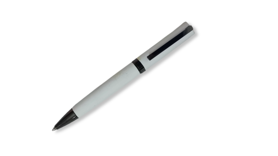 Blue Metal Twist Pen White Body No. Mp 95 - 1620