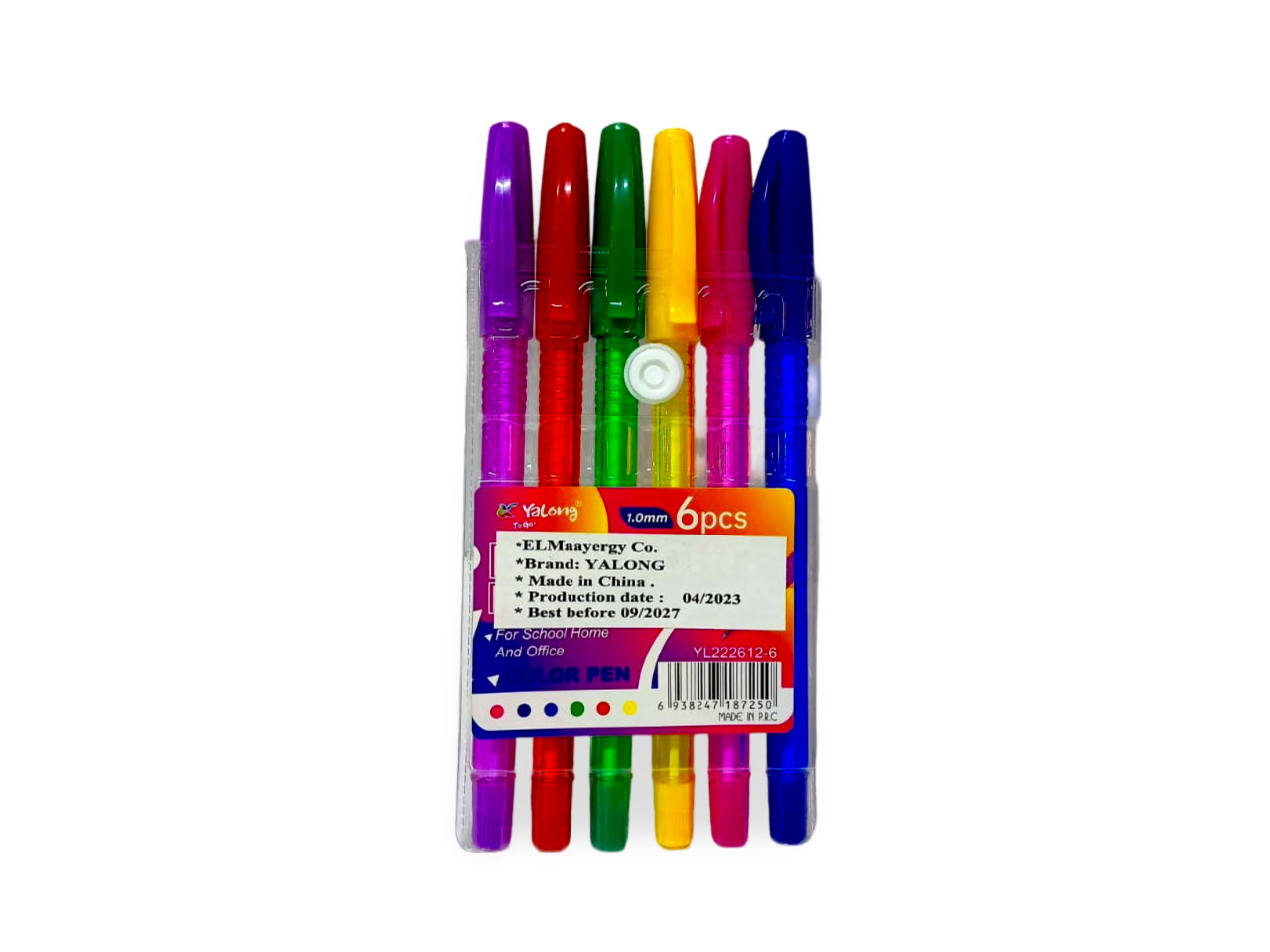 Set Of Ballpoint Pens, 1.0 Mm/6 Yalong, No. Yl222612-6
