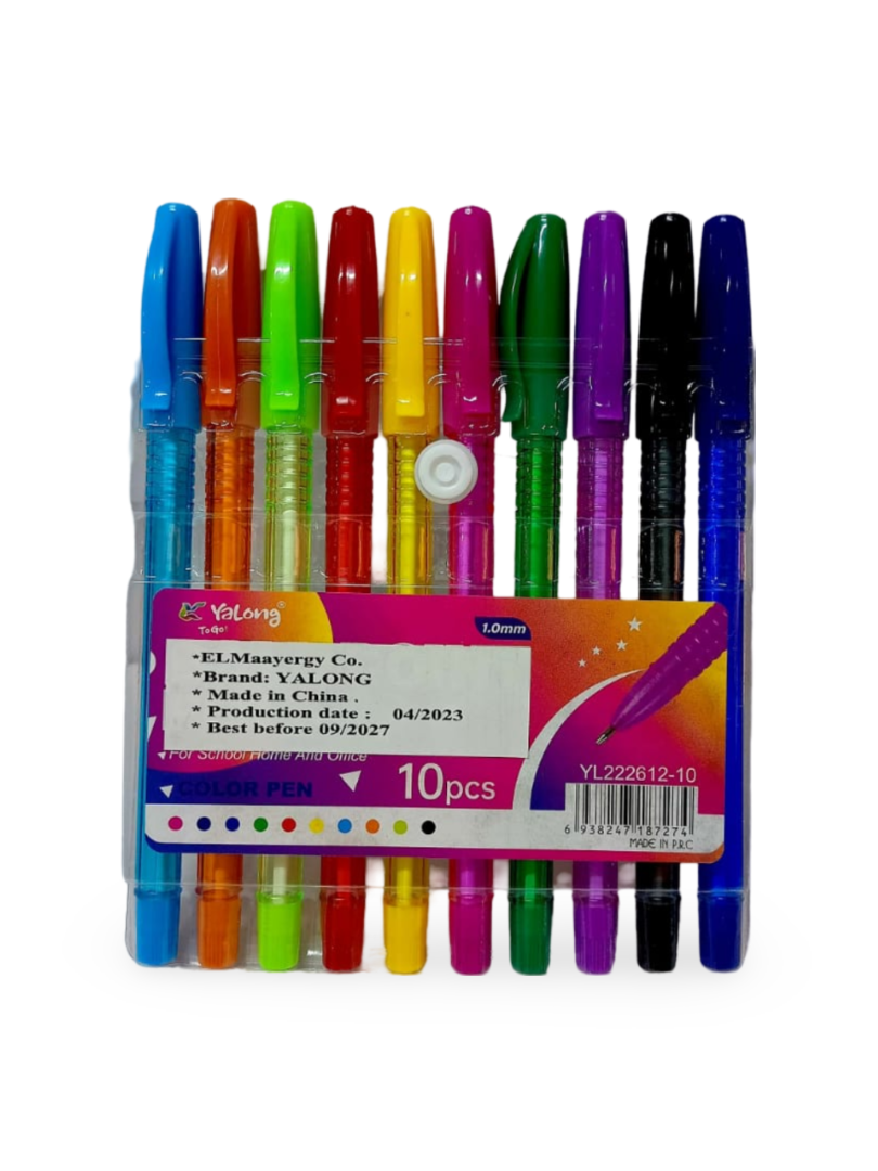 Ballpoint Pen Set 1.0Mm/10 Yalong No. Yl222612-10