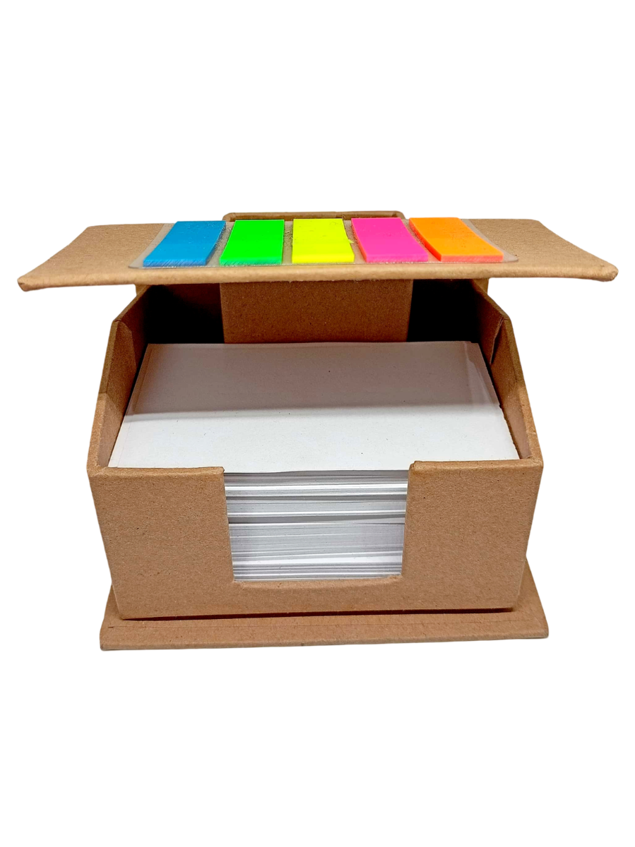 Kraft Office Paper + White Paper, Size 5.5 * 9.5 Cm + 5 Pieces Sticky Note + Office Pencil Case No. Mo 39-245